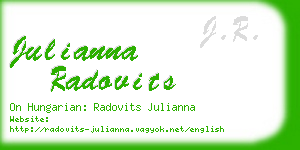 julianna radovits business card